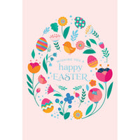 Pictura Tiny Florals Egg Easter card featuring a colorful floral egg design on a bright background