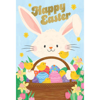 Cute Easter bunny Easter card by Pictura with colorful eggs and spring decorations