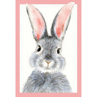 Pictura grey bunny Easter card featuring a cute rabbit design for spring celebrations