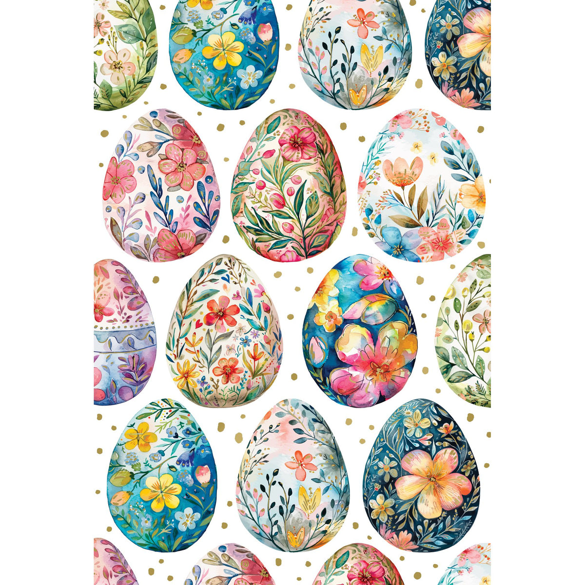 Pictura Watercolor Eggs Easter Card featuring colorful painted eggs and festive seasonal artwork