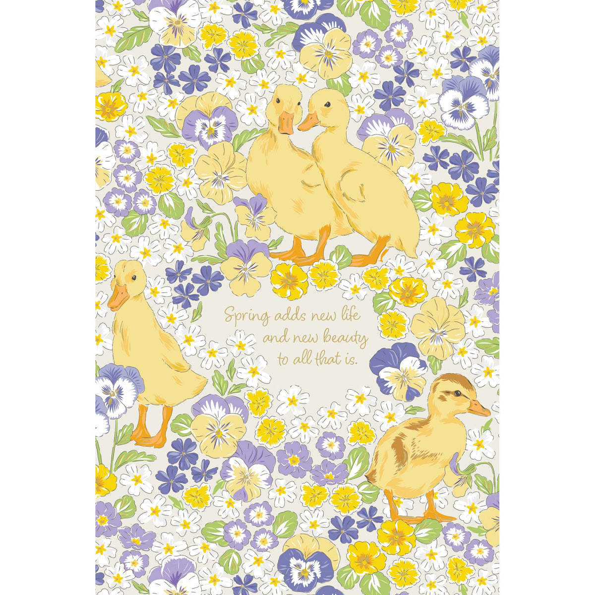 Pictura Easter card featuring colorful ducklings with festive Easter details