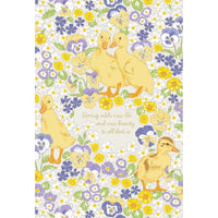 Pictura Easter card featuring colorful ducklings with festive Easter details