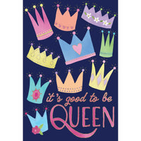 Mother's Day card from Pictura with "Good To Be Queen" message, featuring floral design and elegant lettering.
