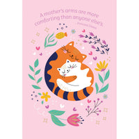 Pictura Mother's Day card featuring two hugging cats with a sweet floral design