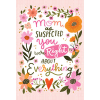 Pictura Mom You Were Right Mother's Day card with floral car design