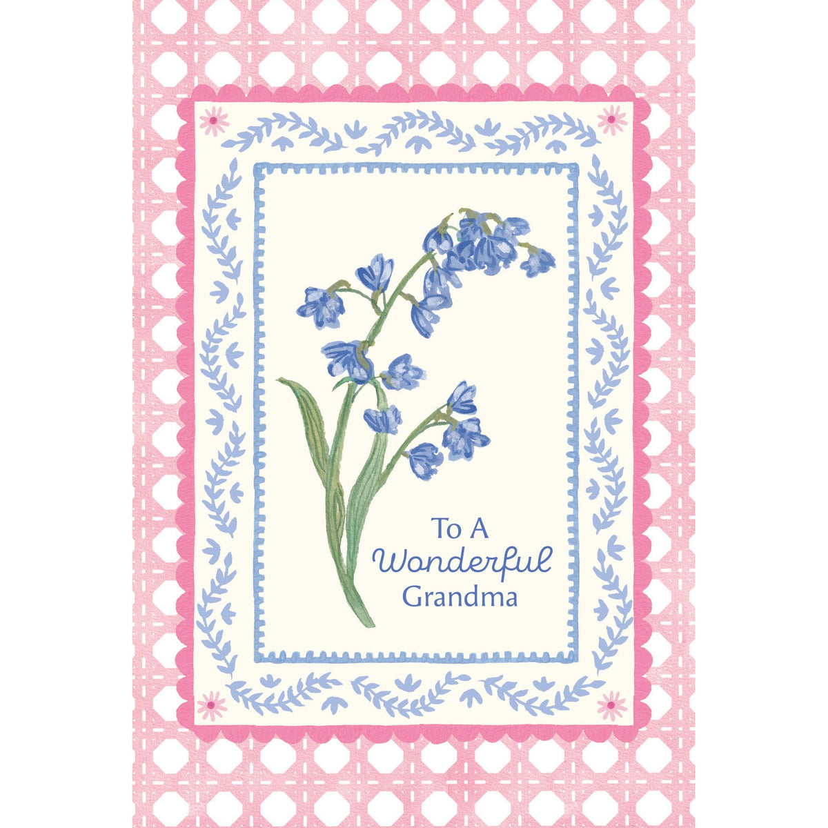 Pictura Bluebell Flowers Mother's Day card for Grandmother with a delicate bluebell floral design