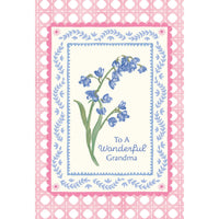 Pictura Bluebell Flowers Mother's Day card for Grandmother with a delicate bluebell floral design