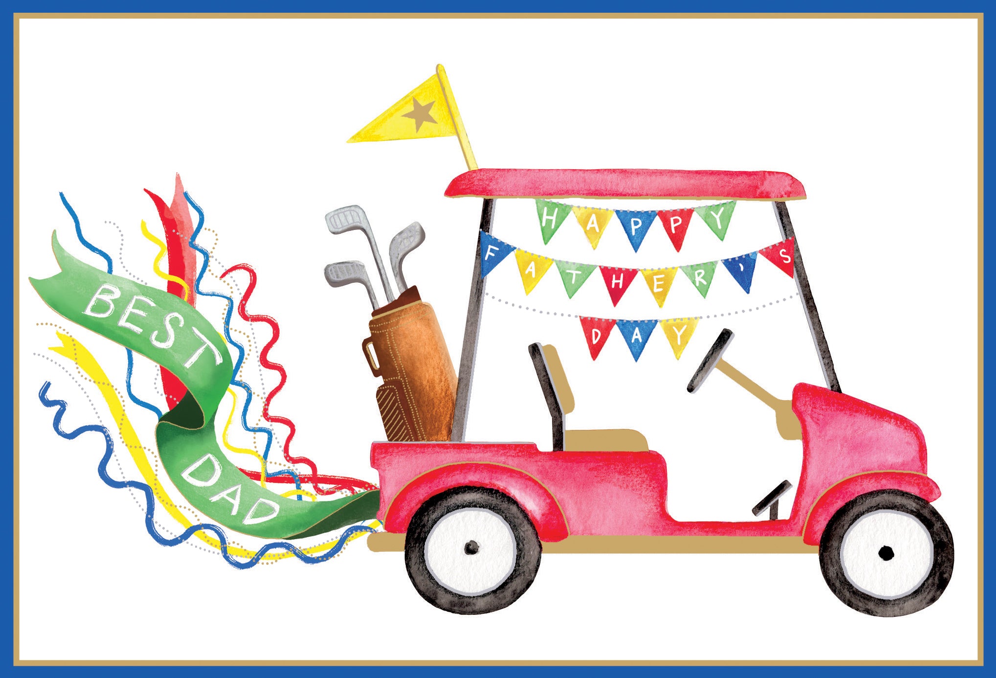 Golf Cart Father's Day Card