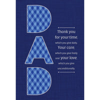 Pictura Dad Plaid Father's Day card with a plaid design and heartfelt message, ideal for celebrating dads on Father's Day.