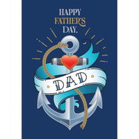 Pictura Anchor Tattoo Father's Day card featuring nautical anchor and tattoo-style design, suitable for celebrating dad.