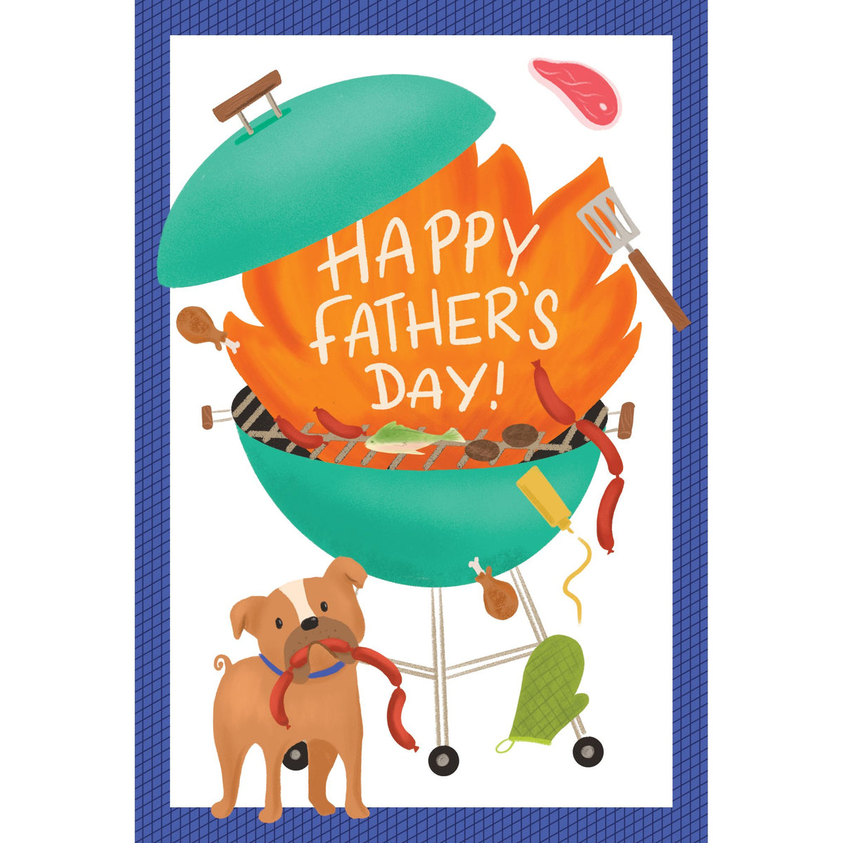 Pictura Stealing Sausage Father's Day card featuring a humorous sausage-stealing design