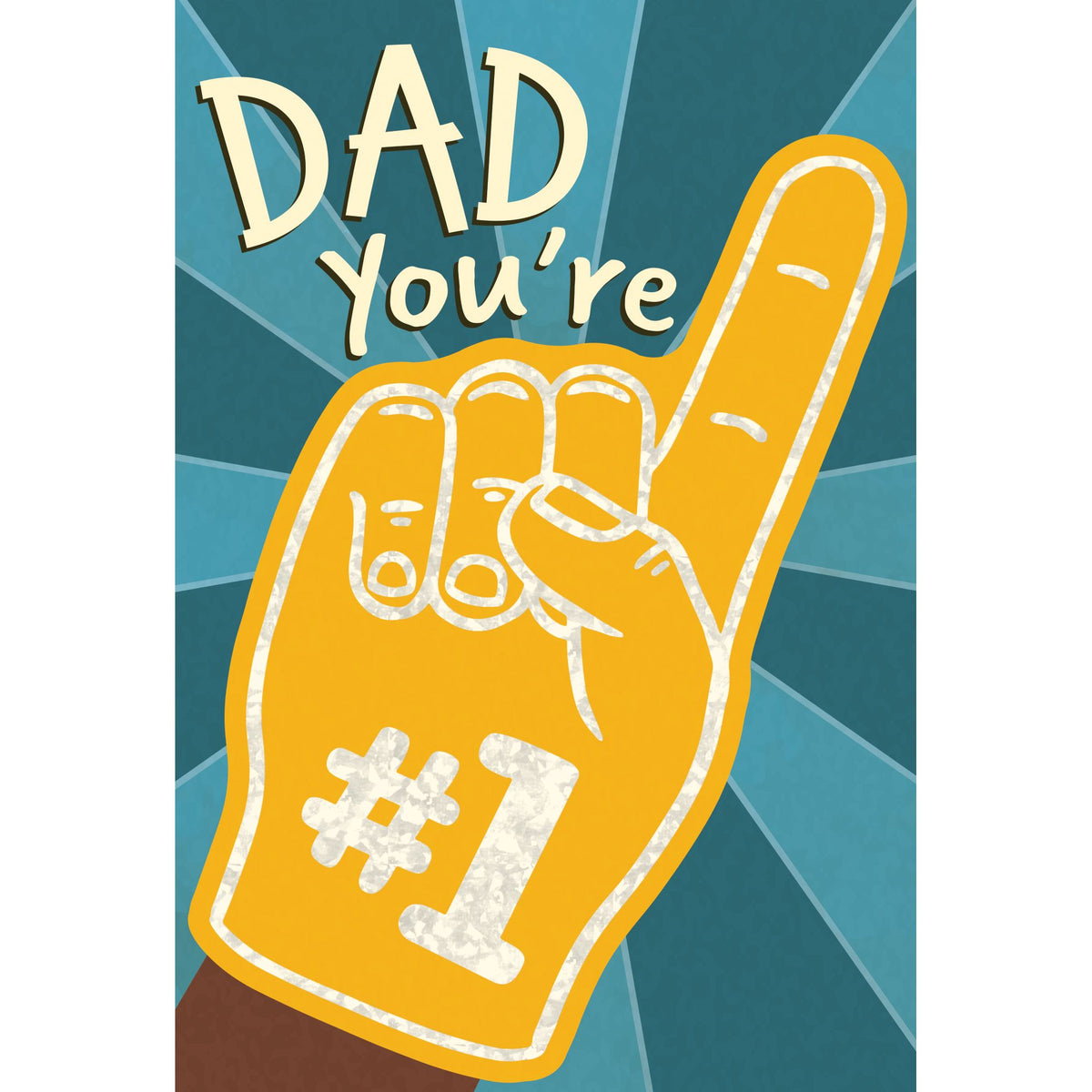 Pictura Foam Finger Father's Day card with sporty foam finger design