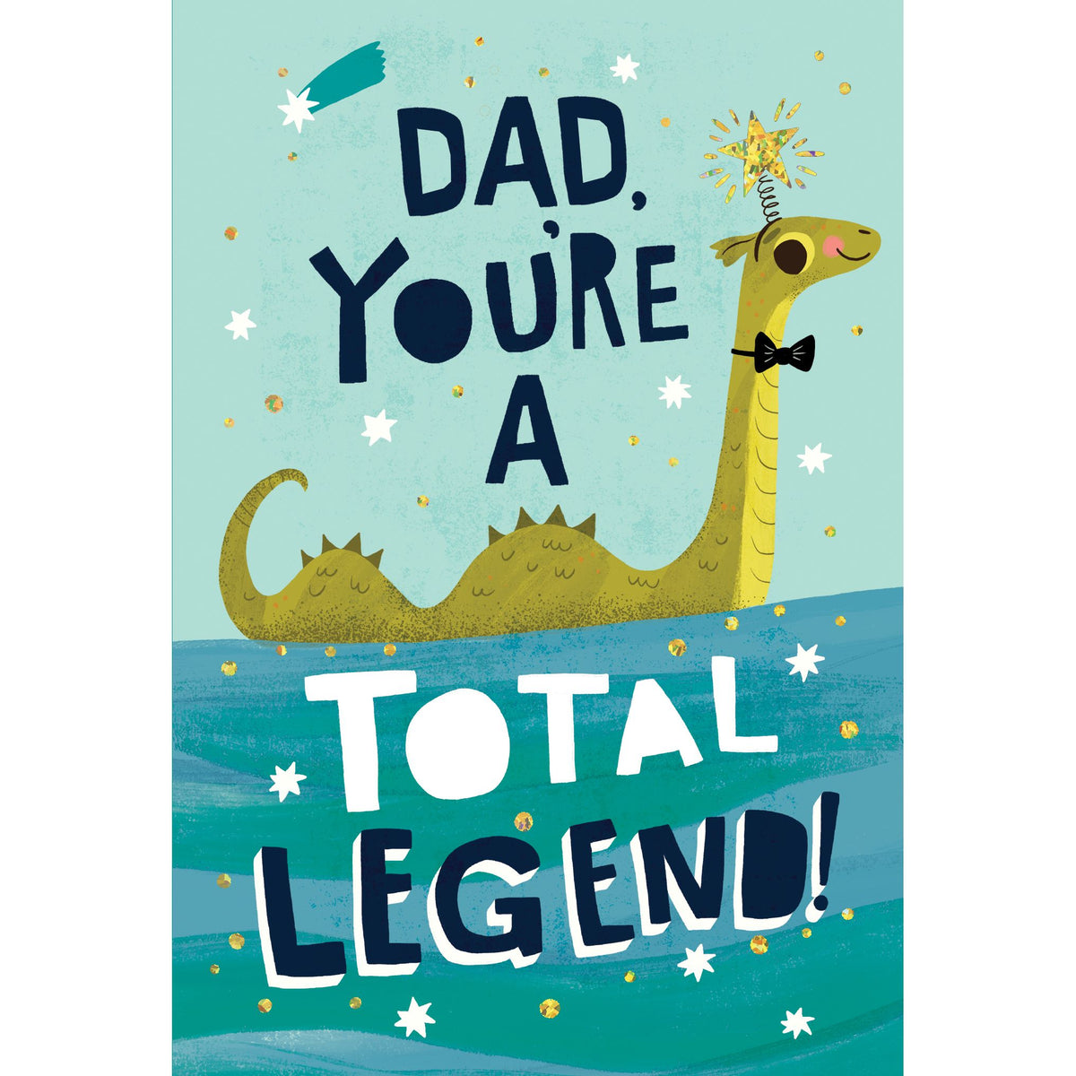 Pictura Total Legend Father's Day card featuring bold typography and a fun design for dad