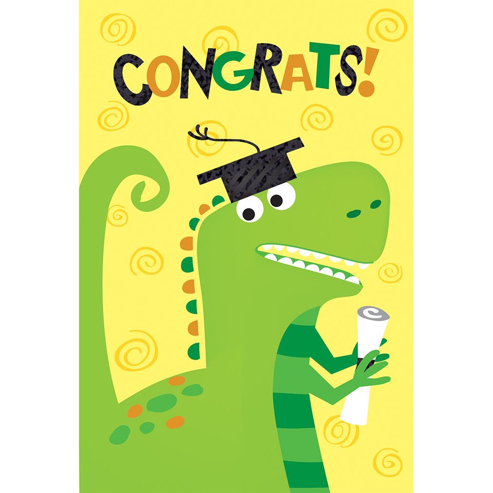 T-Rex Graduation Card Elementary School