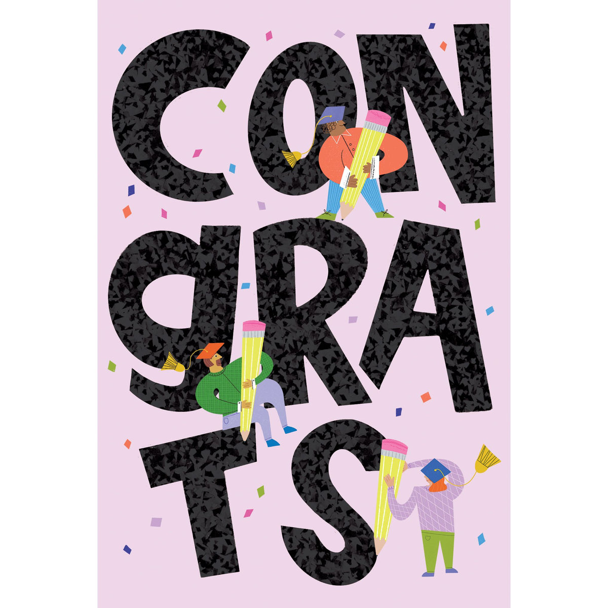Pictura graduation card for son featuring “Congrats” pencils design