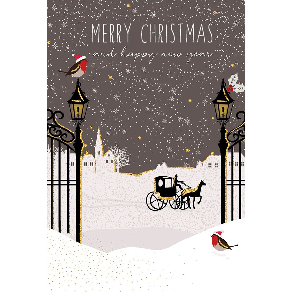 Horse And Carriage Christmas Card Sara Miller