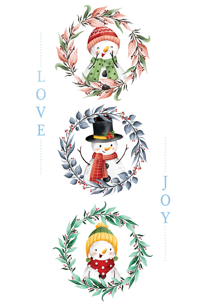Three Snowmen Christmas Card