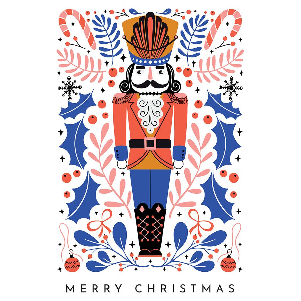 Nutcracker Christmas Card