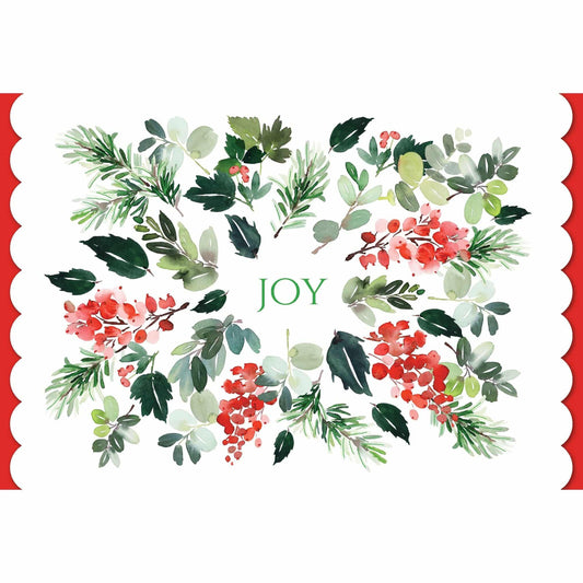 Joy Holly Christmas card by Pictura featuring festive holiday design with holly and seasonal cheer.