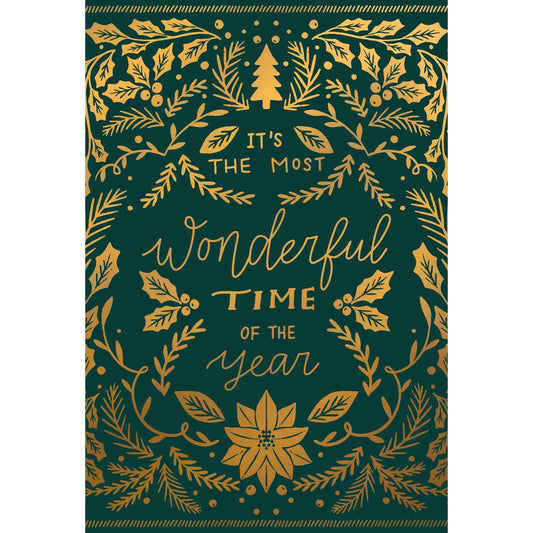 Pictura Most Wonderful Time Christmas Card with festive holiday design featuring seasonal imagery for Christmas greeting.