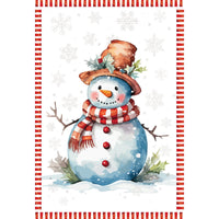 Top Hat Snowman Christmas Card