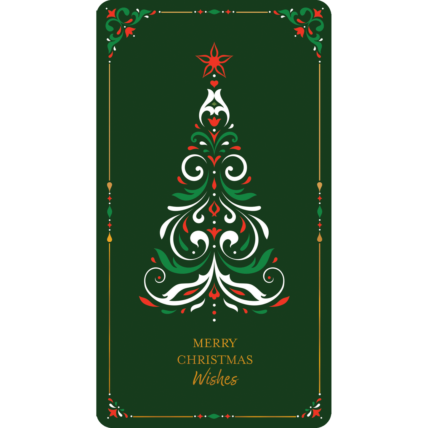Filigree Tree Christmas Card Money Holder