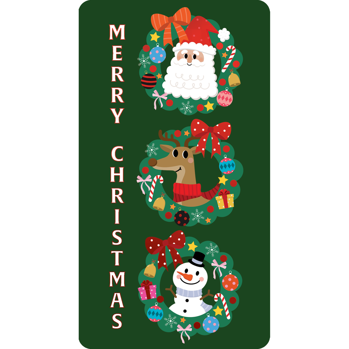 Wreath Trio Christmas Card Money Holder