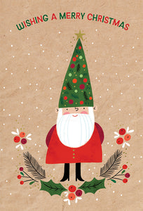 Santa Gnome Christmas Card Father