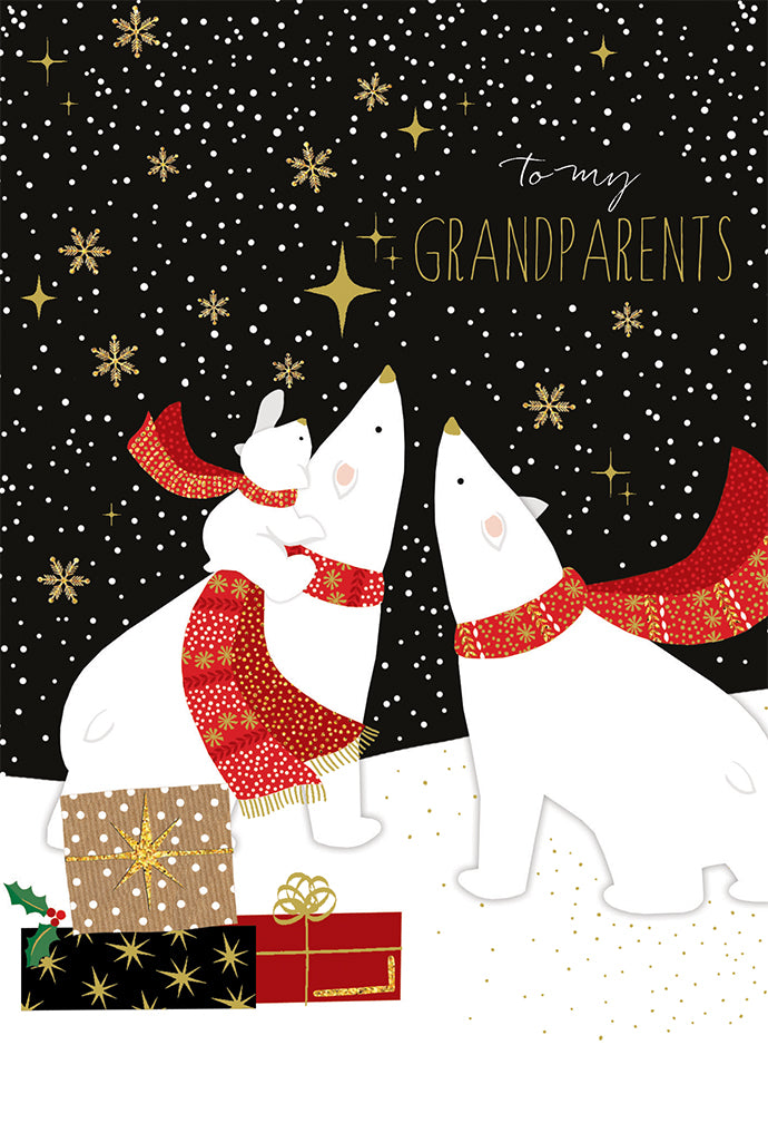 Polar Bears Christmas Card Grandparents