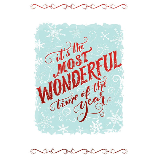 Pictura Most Wonderful Time Christmas card featuring festive holiday design for daughter and husband, seasonal greeting card.