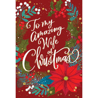 Amazing Wife Poinsettias  Christmas Card Wife