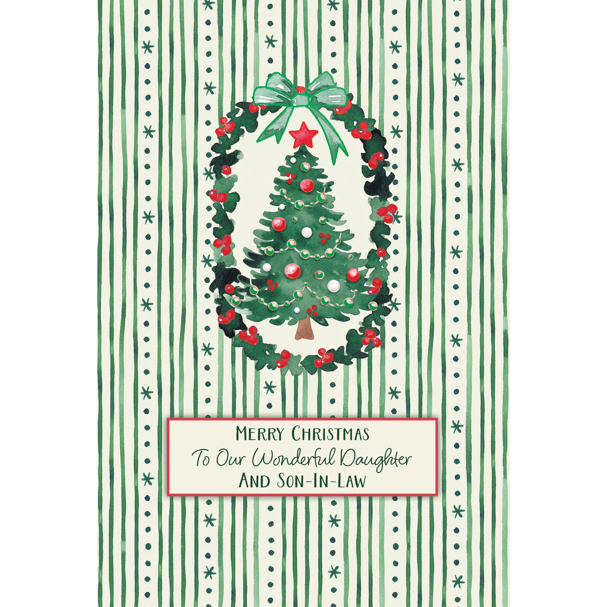 Tiny Tree Christmas Card Daughter & Husband