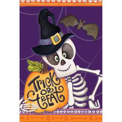 Trick Or Treat Skeleton Halloween Card