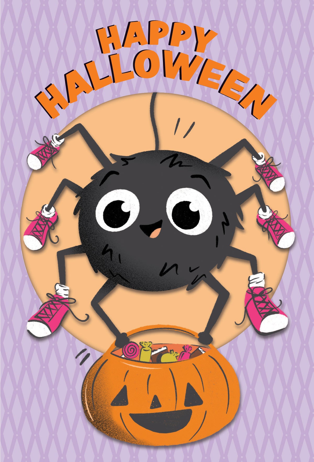 Spider Sneakers Halloween Card