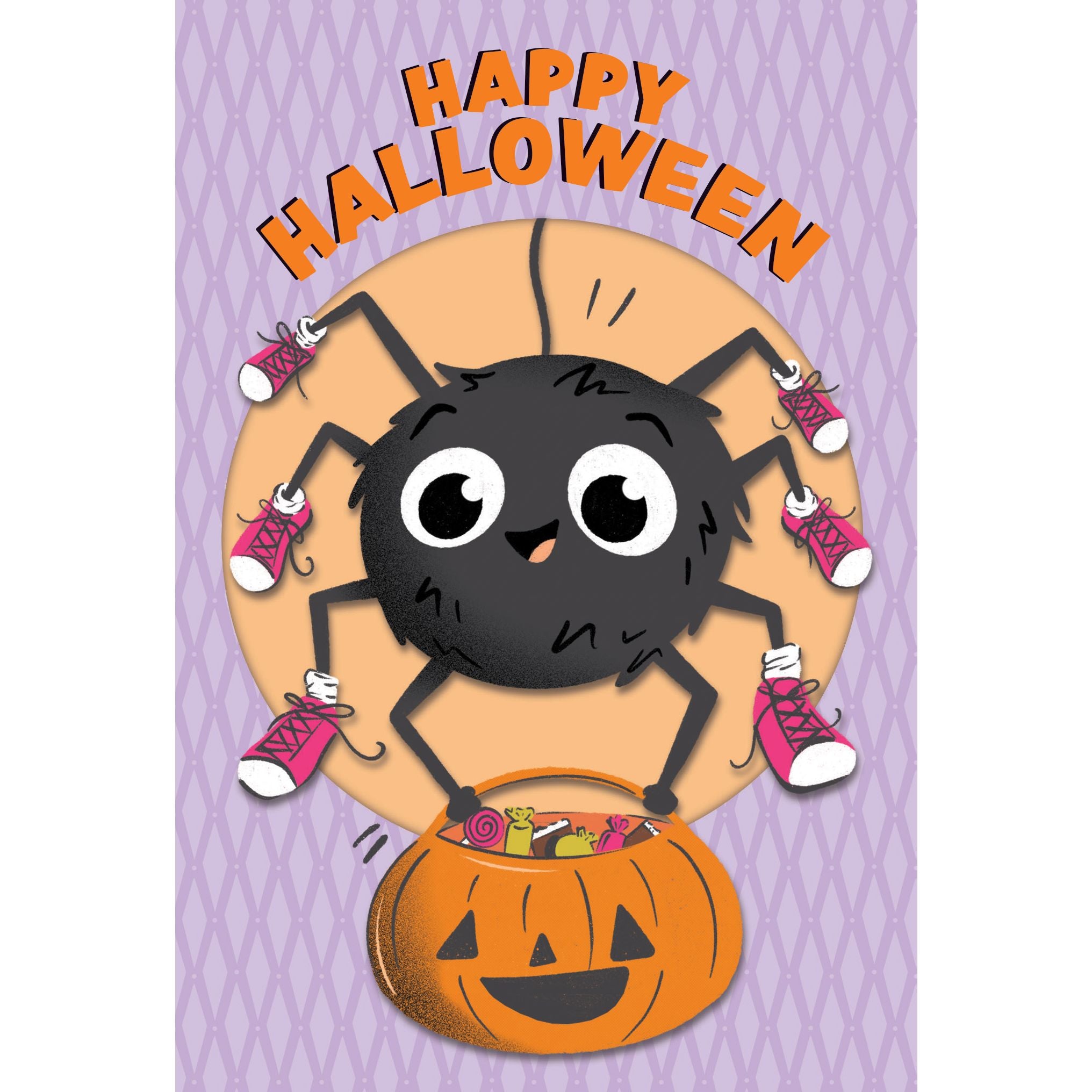Spider Sneakers Halloween Card