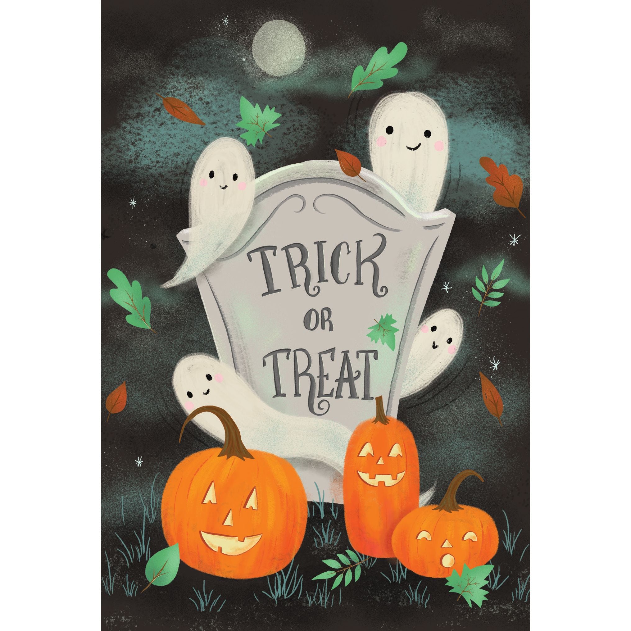 Tombstone Ghosts Halloween Card