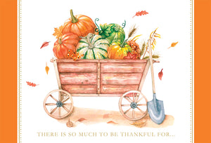 Pumpkin Wheelbarrow Thanksgiving Card