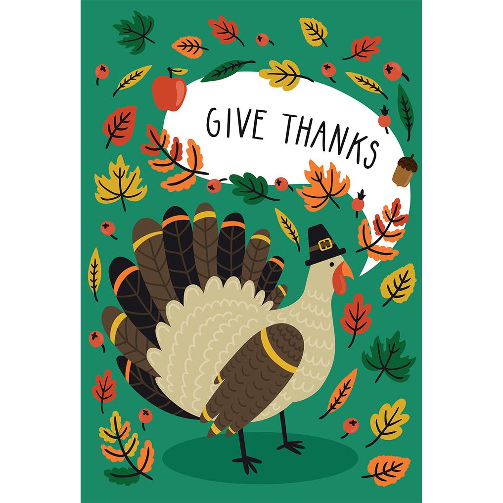 Give Thanks Turkey  Thanksgiving Card