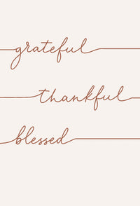 Thankful Script Thanksgiving Card