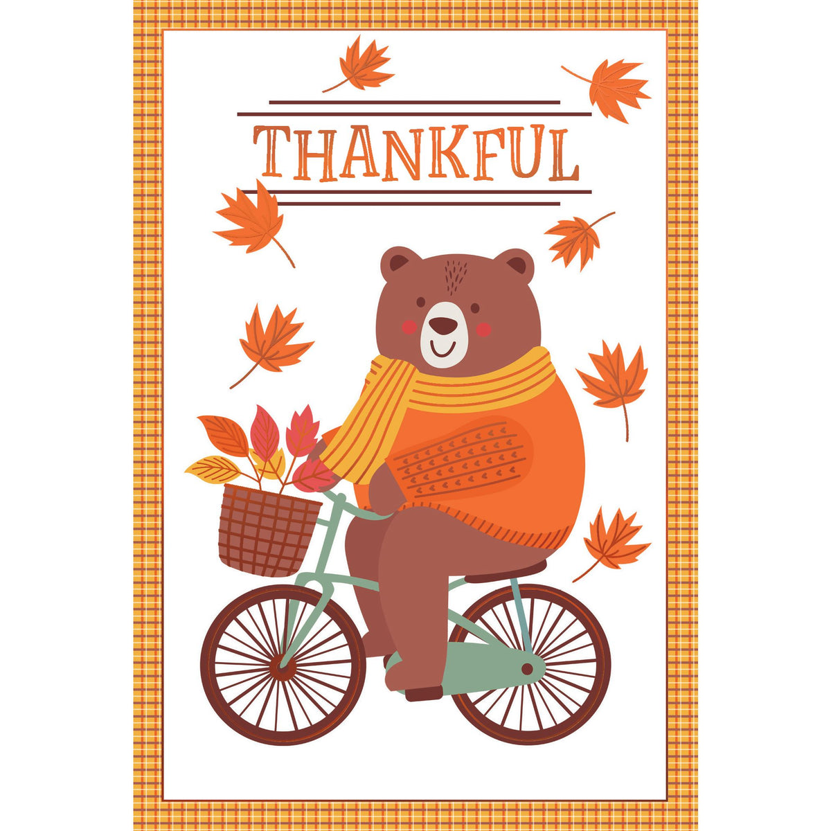 Bicycle Bear Thanksgiving Card