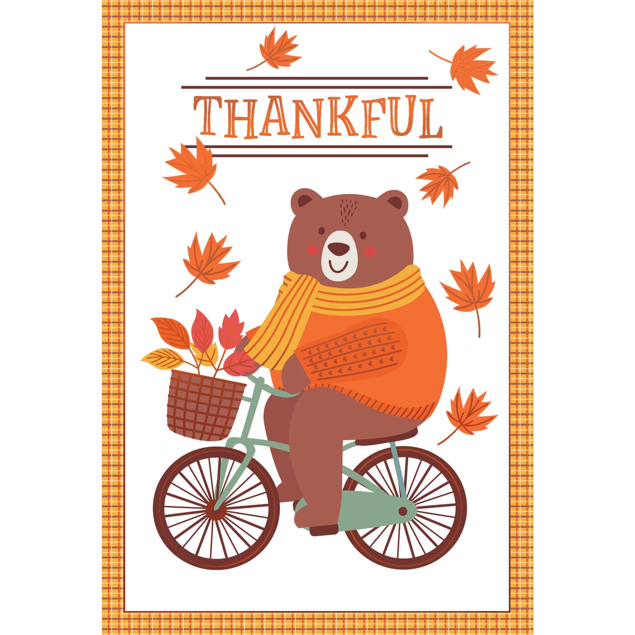 Bicycle Bear Thanksgiving Card