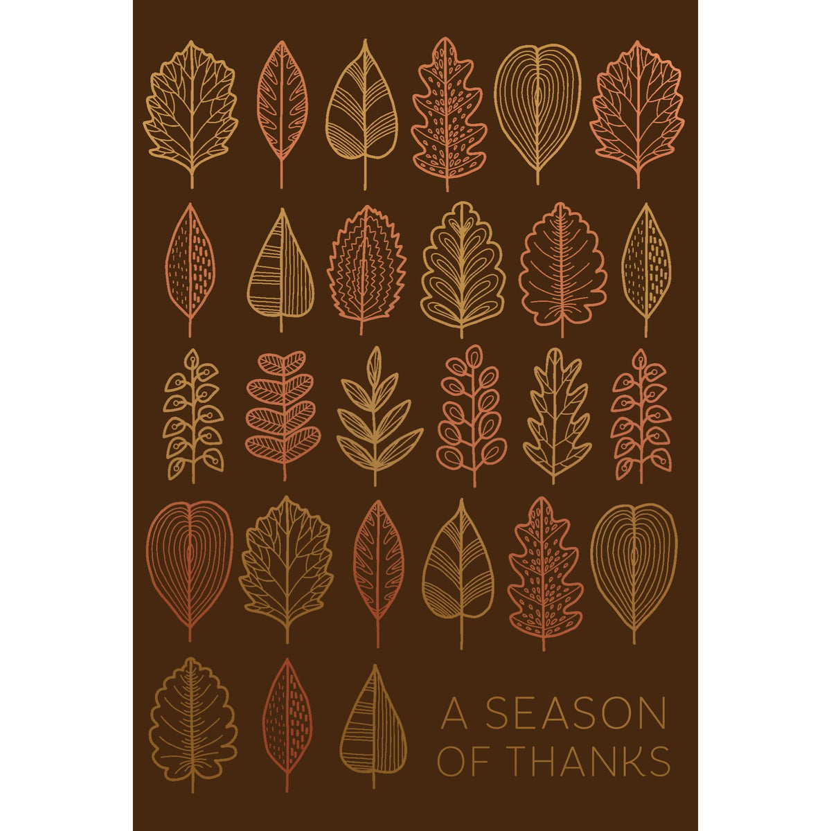 Autumn Leaves Thanksgiving Card