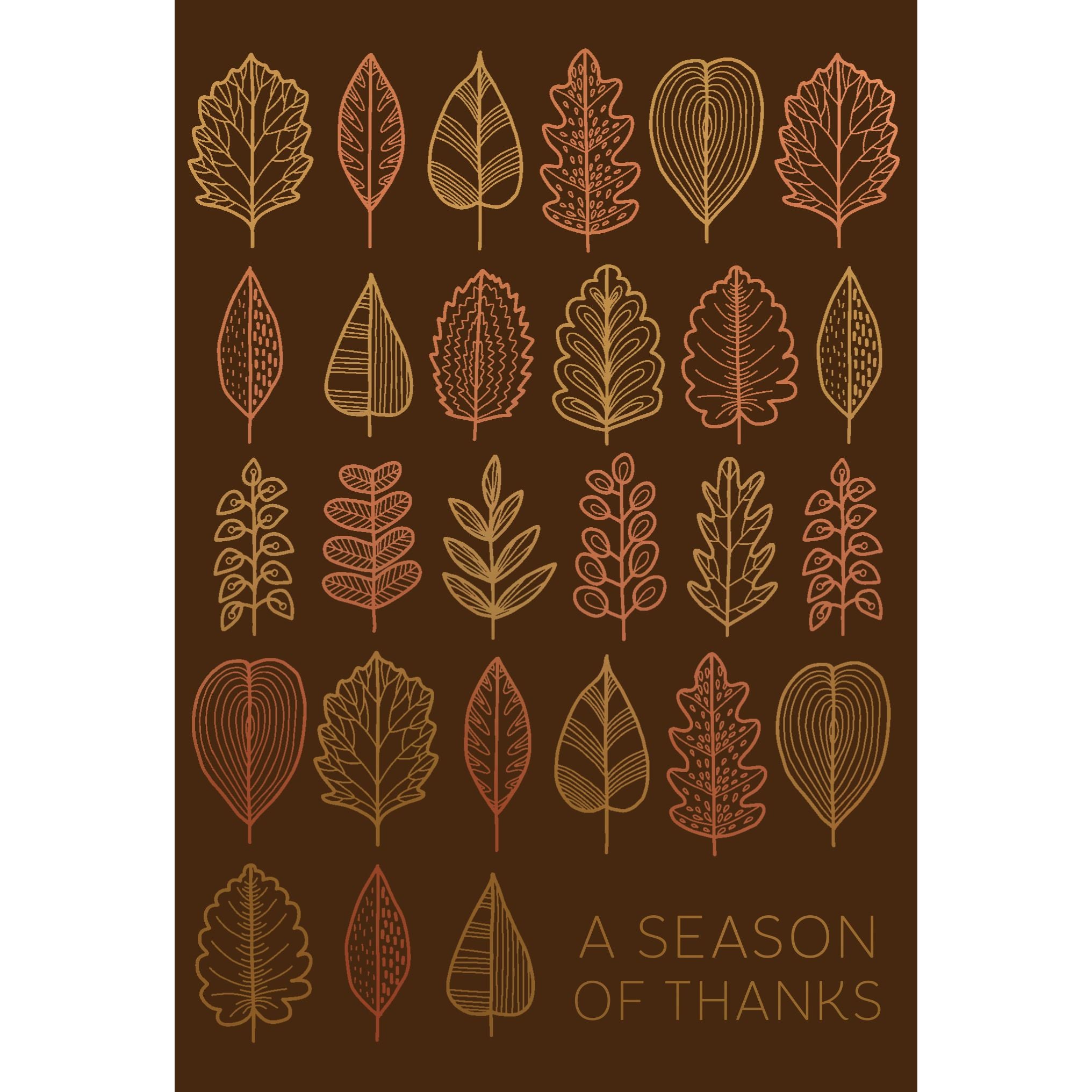 Autumn Leaves Thanksgiving Card