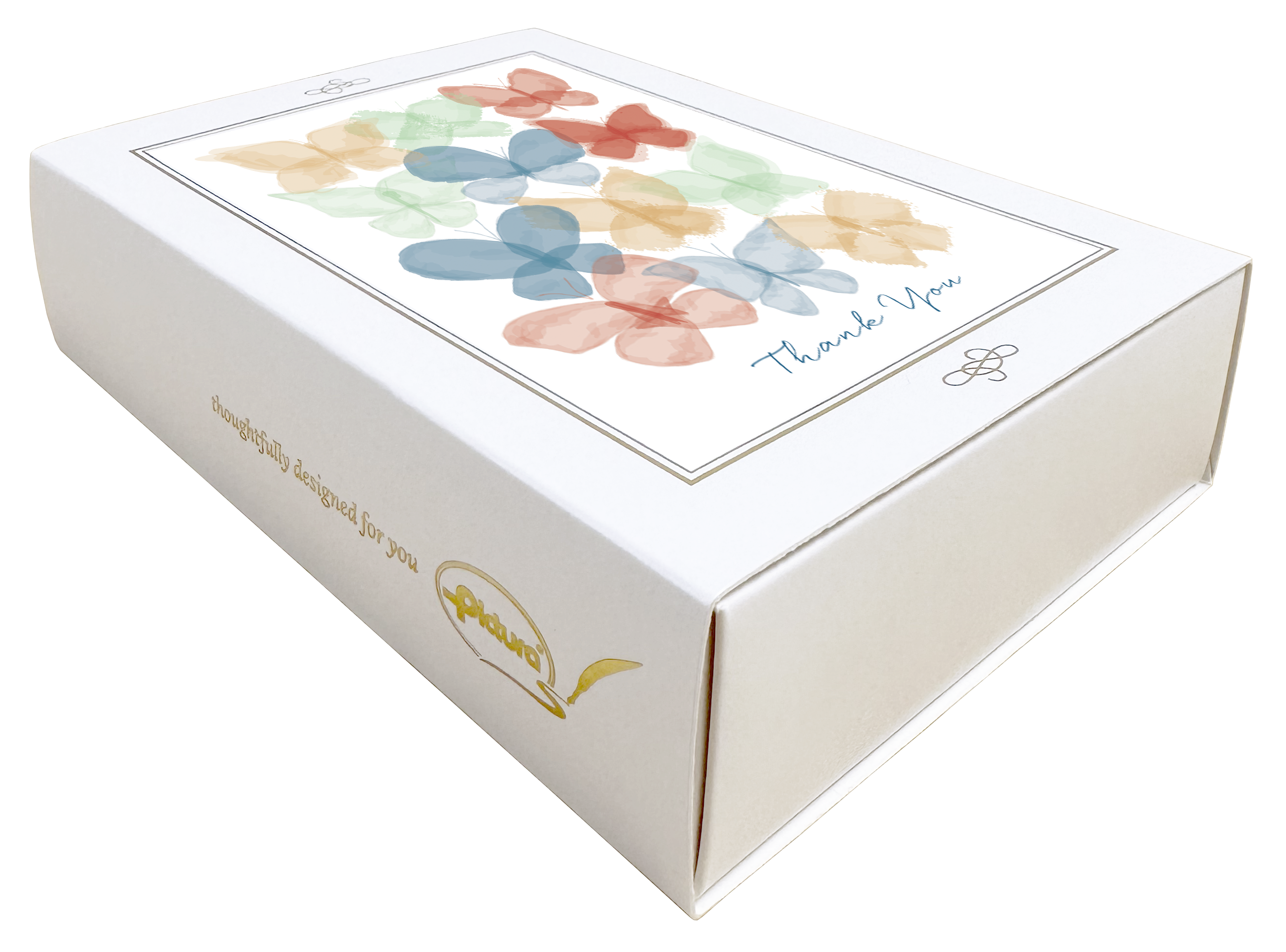 Translucent Butterflies Boxed Thank You Notes