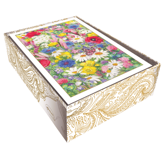 Pictura Wildflowers boxed notes blank cards featuring floral watercolor designs in a decorative box.