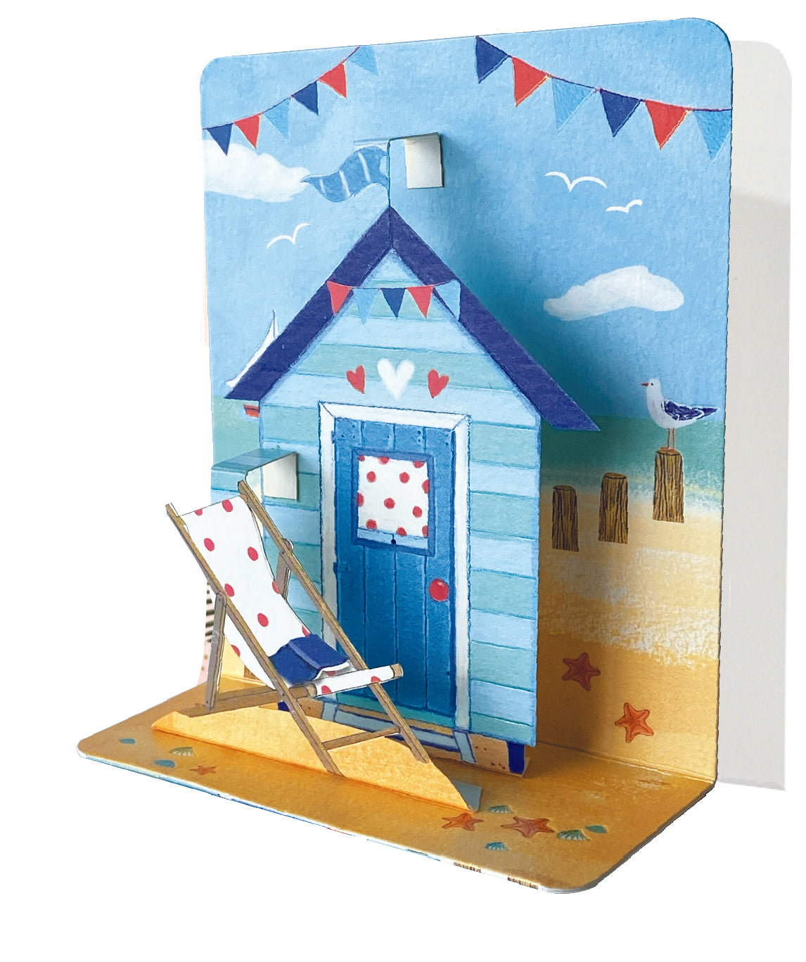 House on The Beach Pop-up Small 3D Card