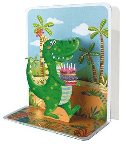 Dinosaur Pop-up Small 3D Card