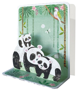Pandas Pop-up Small 3D Card