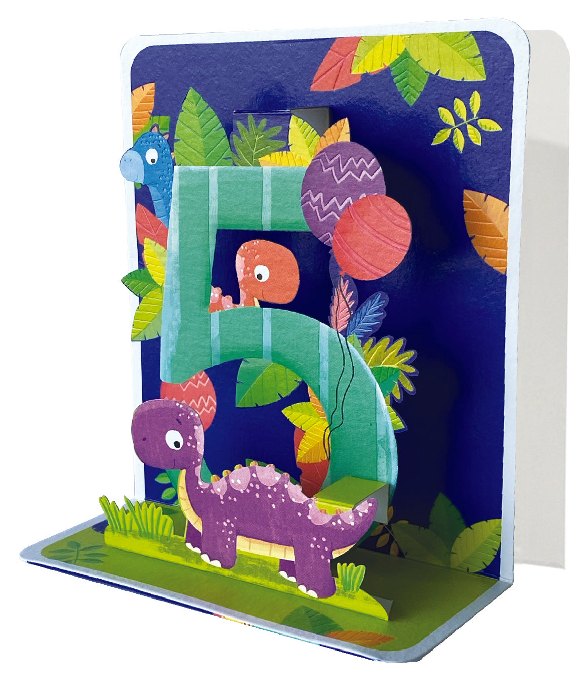 5 Years Pop-up Small 3D Card