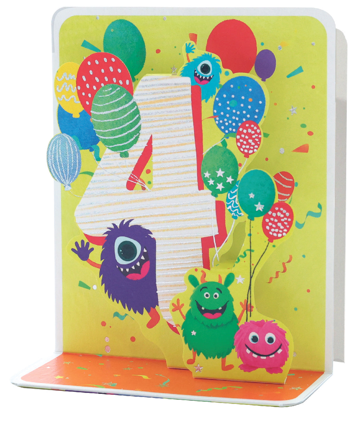 Age 4 Pop-up Small 3D Card